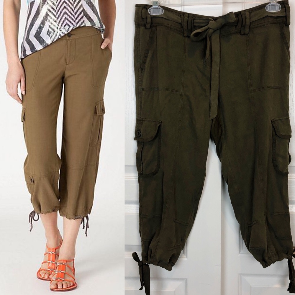 ANTHROPOLOGIE Hei Hei Silk Languid Cargo Pants